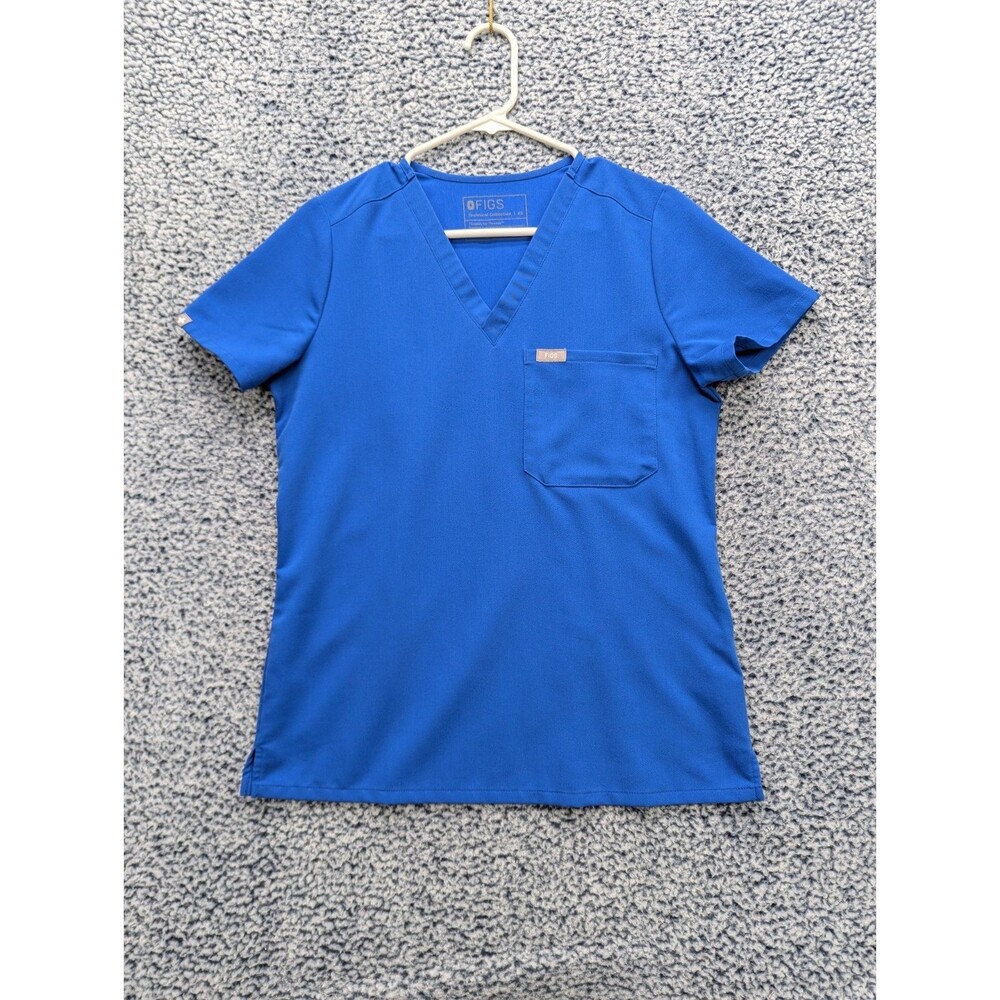 Figs Catarina One Pocket Scrub Top Womens XS Healthcare Nurse Doctor Royal Blue